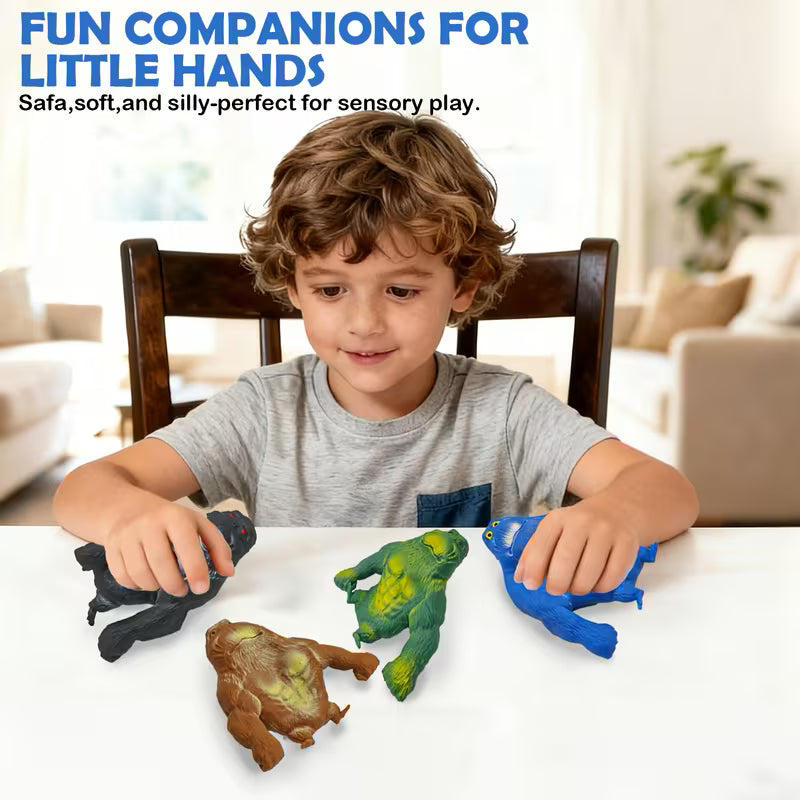 🦍 Stretchy Gorilla Fidget Toy – Soft Squeeze Stress Relief Fun