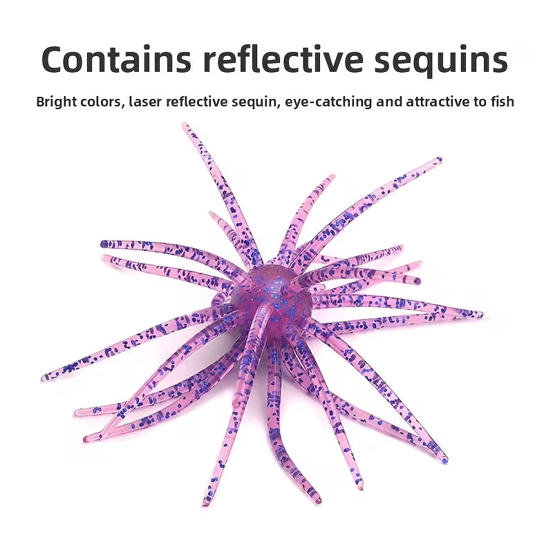 7 pieces/box Floating lure, bionic sea urchin ball soft bait
