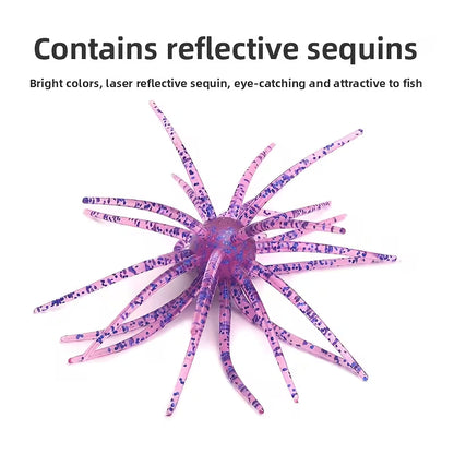 7 pieces/box Floating lure, bionic sea urchin ball soft bait