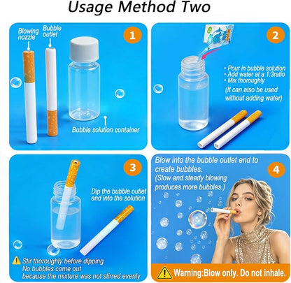 Cigarette-Shaped Bubble-Blowing Toy (Pack of 2) — Realistic Cigarette Appearance