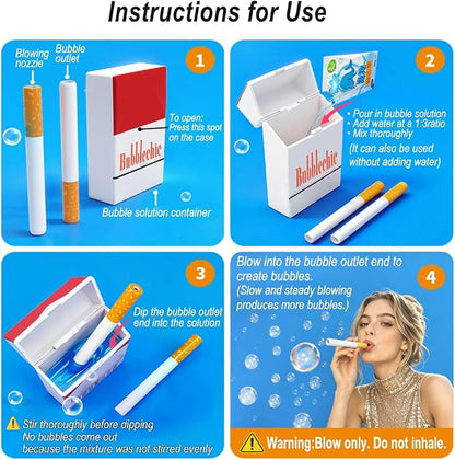 Cigarette-Shaped Bubble-Blowing Toy (Pack of 2) — Realistic Cigarette Appearance
