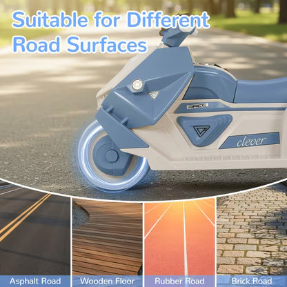 Toy Motorcycle – 6V Battery-Powered, Featuring LED Lights, Interstellar Music, and Realistic Engine Sounds – Ride-On Toy for Kids